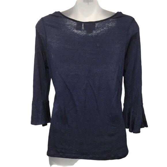 2/$20 Cynthia Rowley Navy Blue Top Blouse Size: Small - Picture 4 of 5